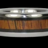 African Blackwood And Koa Hawaii Titanium Ring