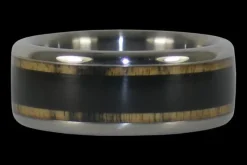 Black Ebony Titanium Ring Band