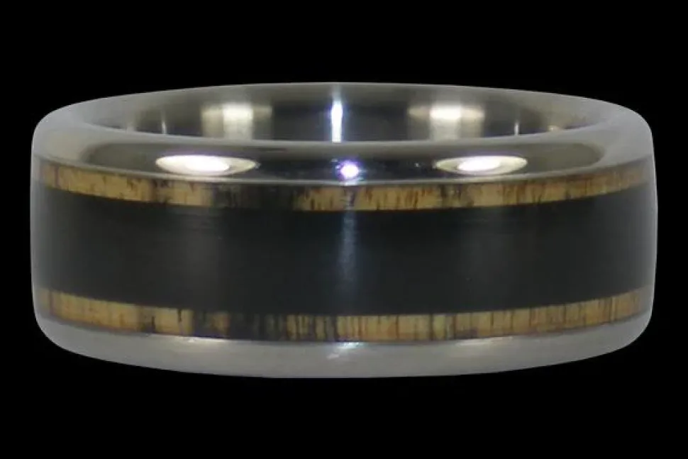 Black Ebony Titanium Ring Band