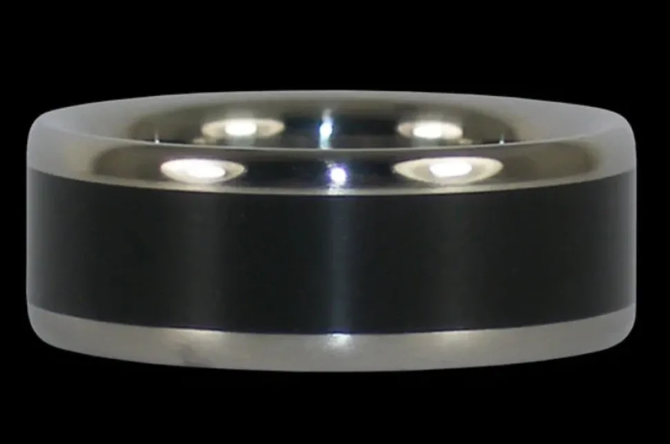 Black Ebony Titanium Ring