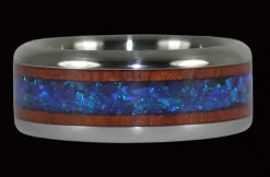 Black Lab Opal Titanium Ring
