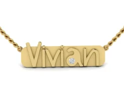 Custom Nameplate Necklace 1.4Mm Chain