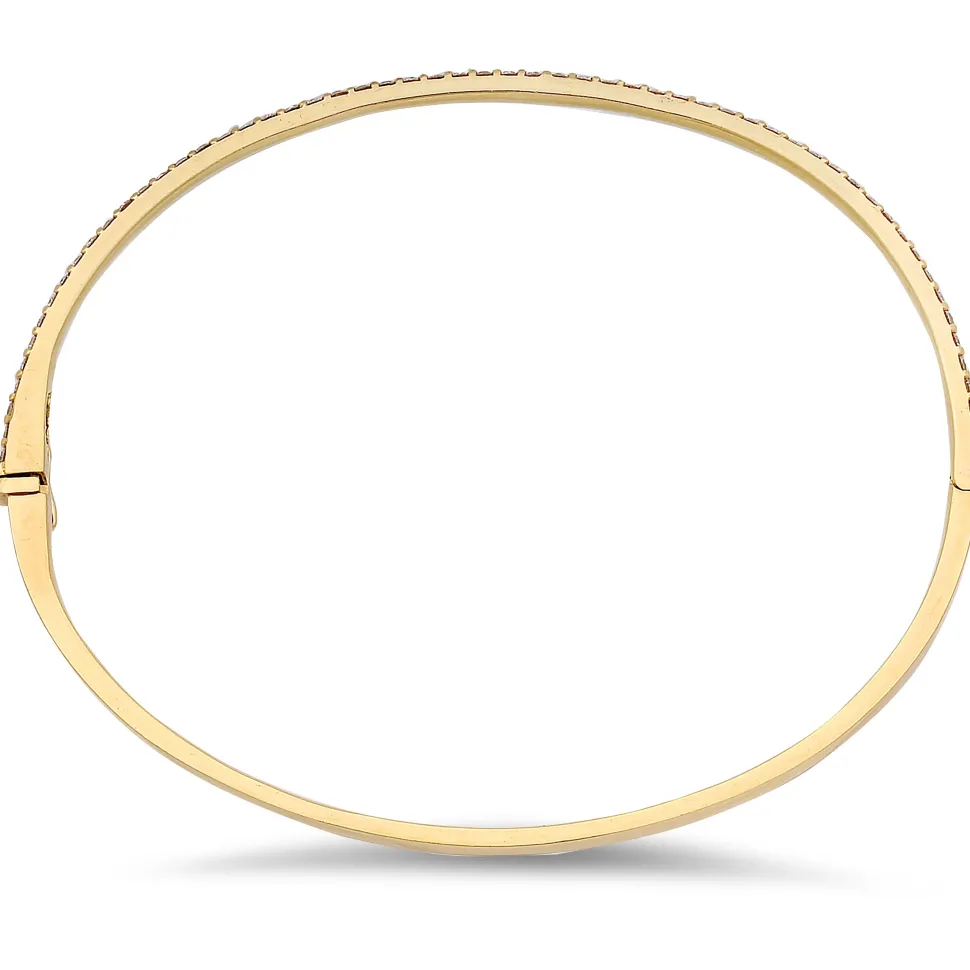 18K Gold Bangle With 0.83 Ct Diamonds