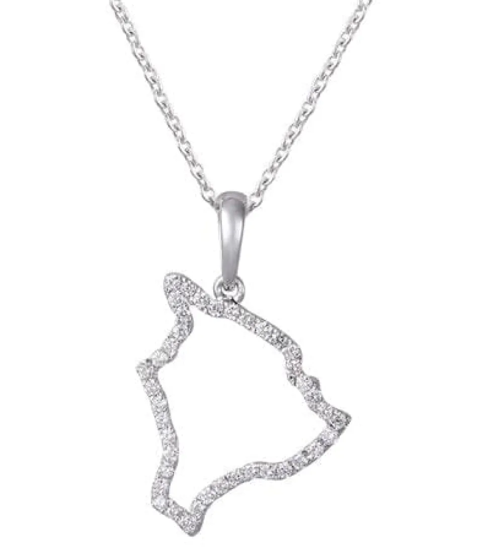 14K "Hawaii" Pendant With 40 Diamonds