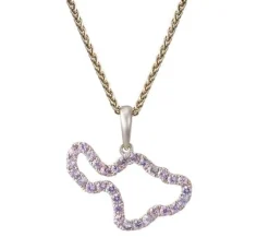 14K "Maui" Pendant With 30 Pink Sapphires