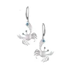 14K 17Mm Crab Earrings With 6 Blue Diamonds