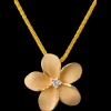 14K 13Mm Diamond Plumeria Slide