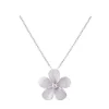 14K 15Mm Plumeria Slide With 0.04 Carats Diamond