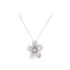 14K 13Mm Plumeria Slide With 0.03 Carats Diamond