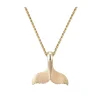 14K 20Mm Whale Saw Tail Pendant