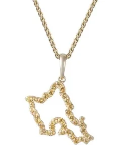 14K "Oahu" Pendant With 37 Yellow Sapphires