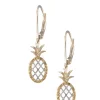 14K "Pineapple" Earrings With 44 Yellow Sapphires