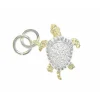 14K 2/Tone 17Mm Sea Turtle Charm With 21 Diamonds