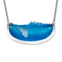 14K White Gold Ultimate Wave Pendant