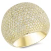 18K Yellow Gold Ring With 3.16 Ct Diamonds And 0.74 Ct Yellow Diamonds
