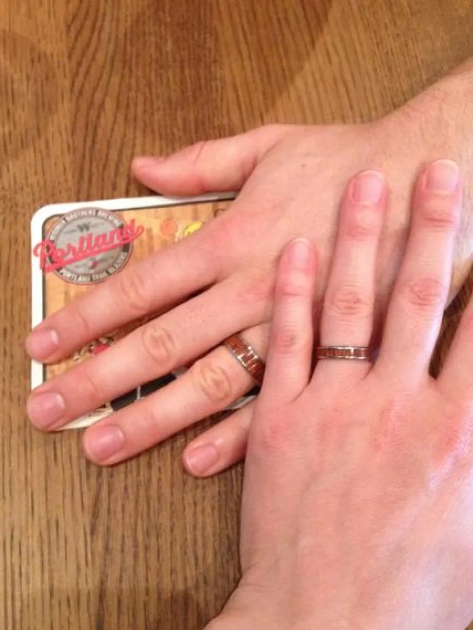 Kiawe Wood Hawaii Titanium Ring