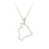 14Ky " Big Island" Pendant With 0.03Ct Diamond (For Waikoloa)