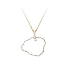 14Ky "Kauai" Pendant With .03Ct Diamond (For Hanalei)