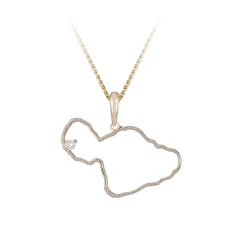 14Ky "Maui" Pendant With 0.03 Carat Diamond (For Lahaina)