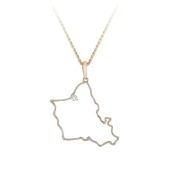 14Ky "Oahu" Pendant With .03Ct Diamond (For Haleiwa)