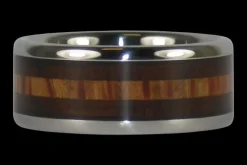 Milo Wood And Coconut Palm Titanium Ring