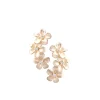 8Mm 14K Plumeria Earring With 6 Diamonds