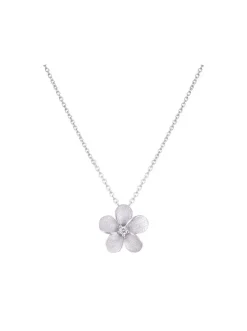 11Mm 14K Plumeria Slide With 0.02 Carats Diamond