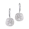 15Mm 14K Sand Dollar Earring With 10 Diamonds