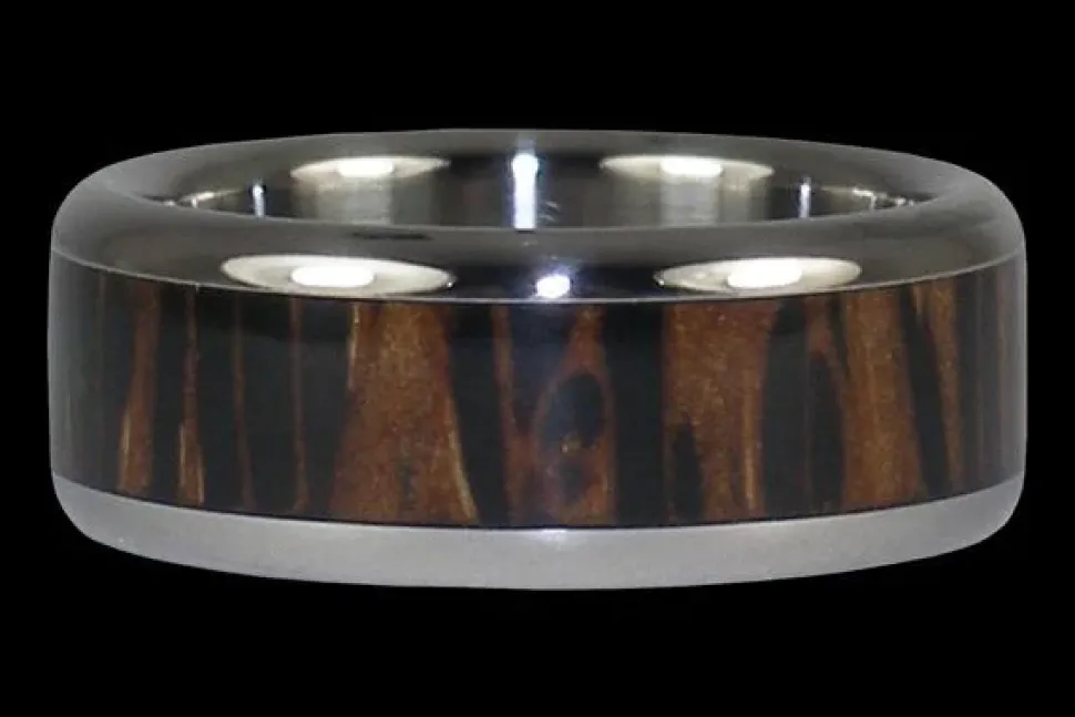 Palm Wood Titanium Ring