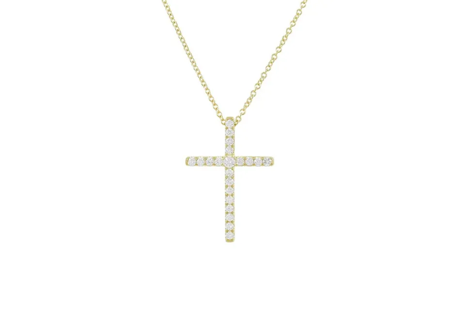 Signature Diamond Cross Necklace (Medium)