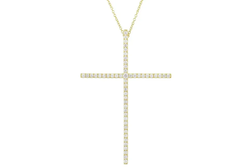 Signature Diamond Cross Necklace (Medium)