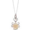 2/Tone 14K Chandelier Plumeria Diamond Pendant