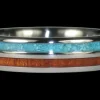 Turquoise And Koa Titanium Ring Band
