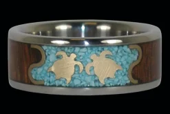 Two Turtles Titanium Ring