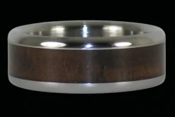 Walnut Titanium Ring Band