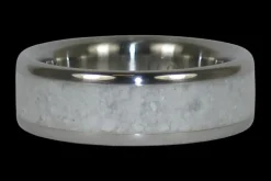 White Pearl Hawaii Titanium Ring