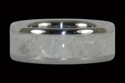 White Pearl Hawaii Titanium Ring