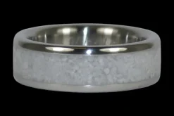 White Pearl Hawaii Titanium Ring