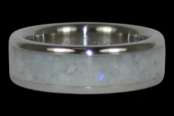 White Pearl Hawaii Titanium Ring