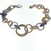 White Rose Cubic Zirconia Amethyst Bracelet